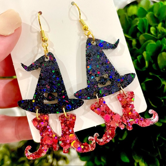 Witches Hat and Shoes Earrings - Picture 3 of 7